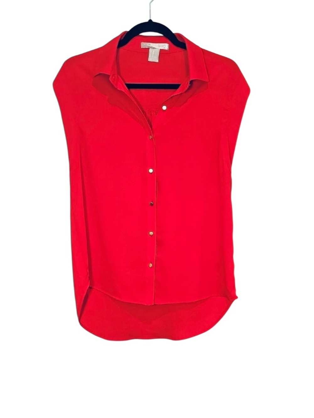 💚 Forever 21 Sleeveless Button-Front Blouse, Size XS